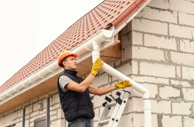 Pose et remplacement de gouttières à Escalles